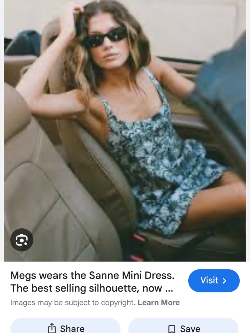 Sanne Mini Dress - Blue Floral